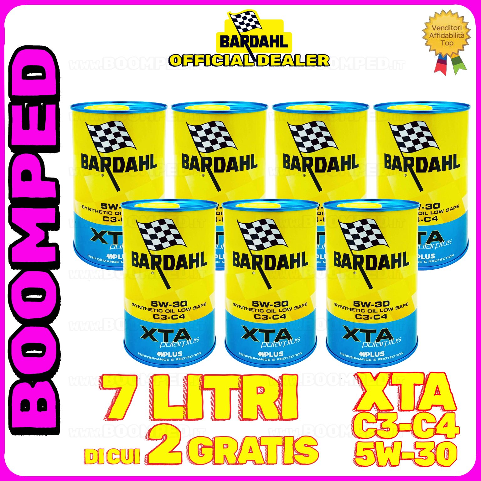 7 litri BARDAHL XTA 5W-30 C3 C4 olio motore auto sintetico Renault RN0720, MB 229.31 / 229.51 / 226.51 07BD55