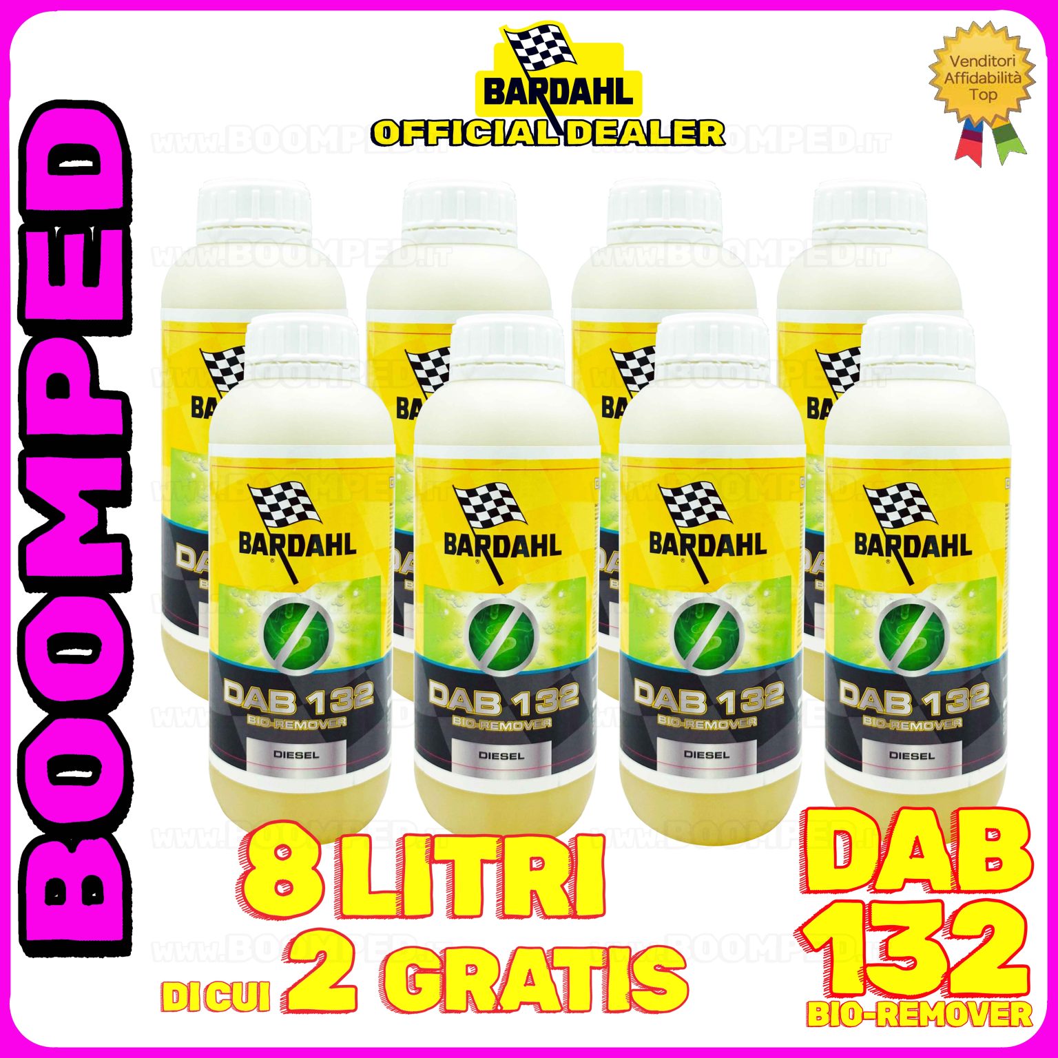 8 flaconI 1 litro BARDAHL DAB 123 BIO REMOVER additivo anti alga anti batteri auto DIESEL 08BD41