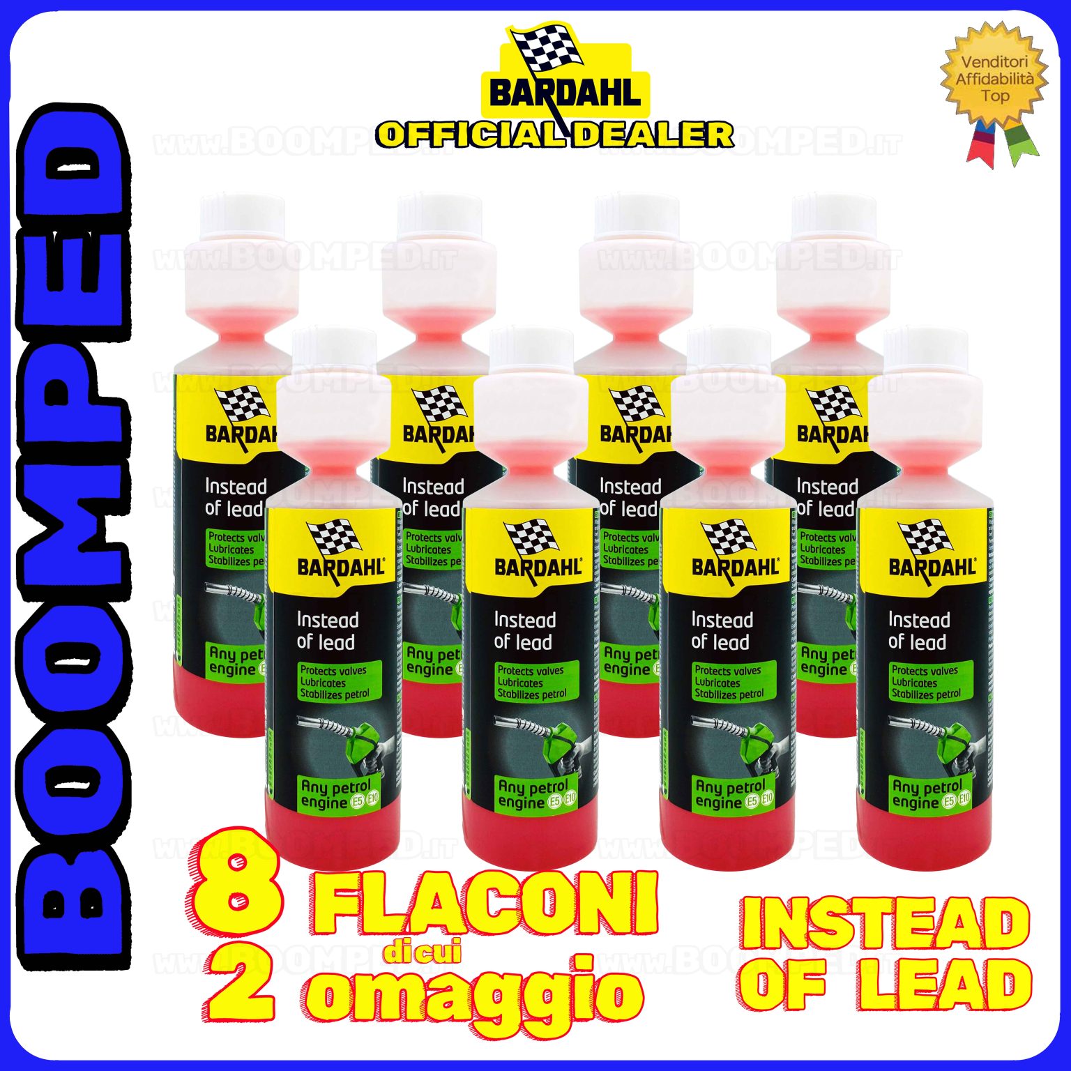 8 flaconi 250ml BARDAHL INSTEAD OF LEAD additivo sostitutivo piombo auto benzina 08BD44