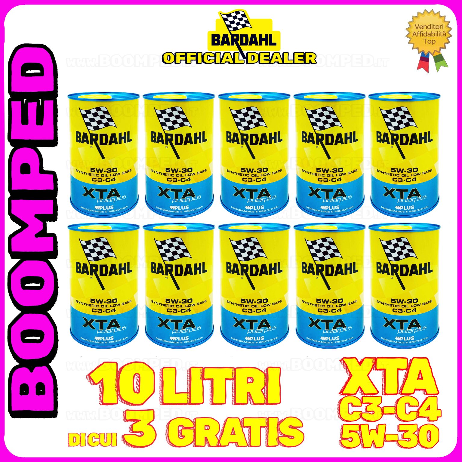 10 litri BARDAHL XTA 5W-30 C3 C4 olio motore auto sintetico Renault RN0720, MB 229.31 / 229.51 / 226.51 10BD55