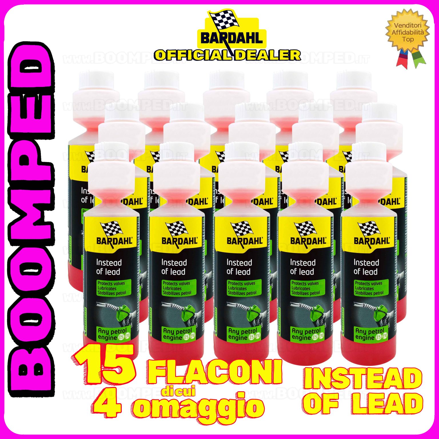 15 flaconi 250ml BARDAHL INSTEAD OF LEAD additivo sostitutivo piombo auto benzina 15BD44