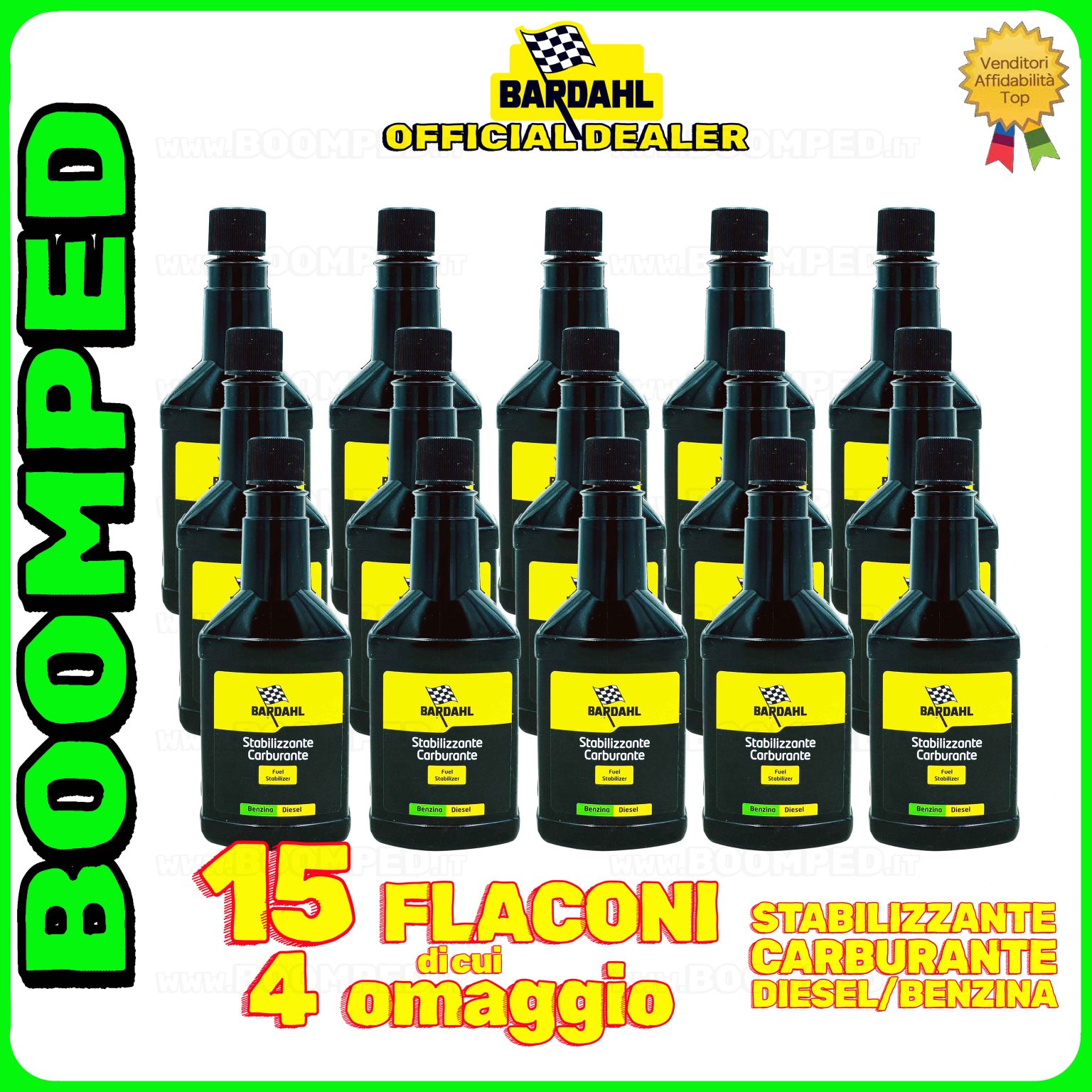 15 flaconi 150ml BARDAHL STABILIZZANTE CARBURANTE additivo anti depositi carburante auto moto benzina diesel 15BD51
