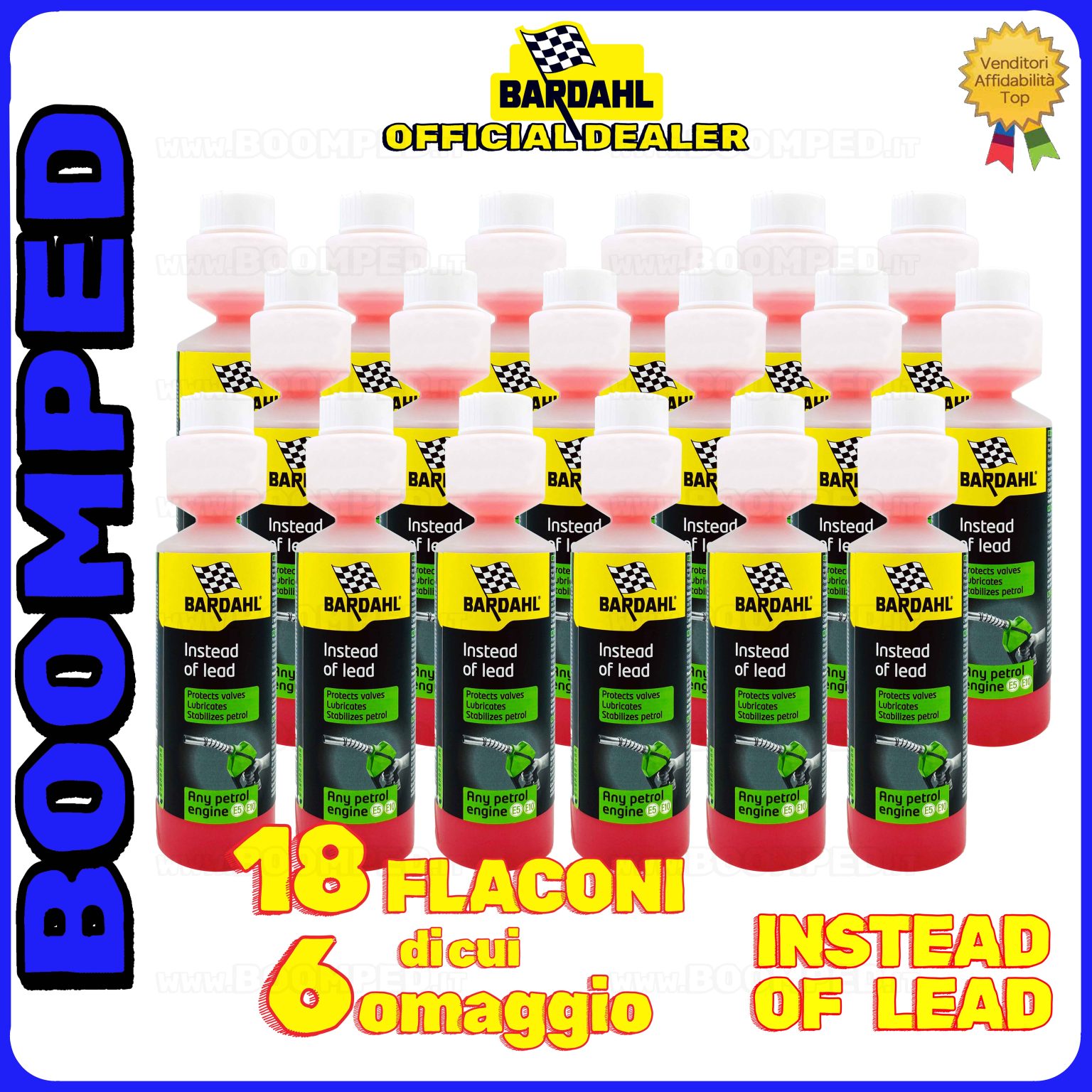 18 flaconi 250ml BARDAHL INSTEAD OF LEAD additivo sostitutivo piombo auto benzina 18BD44