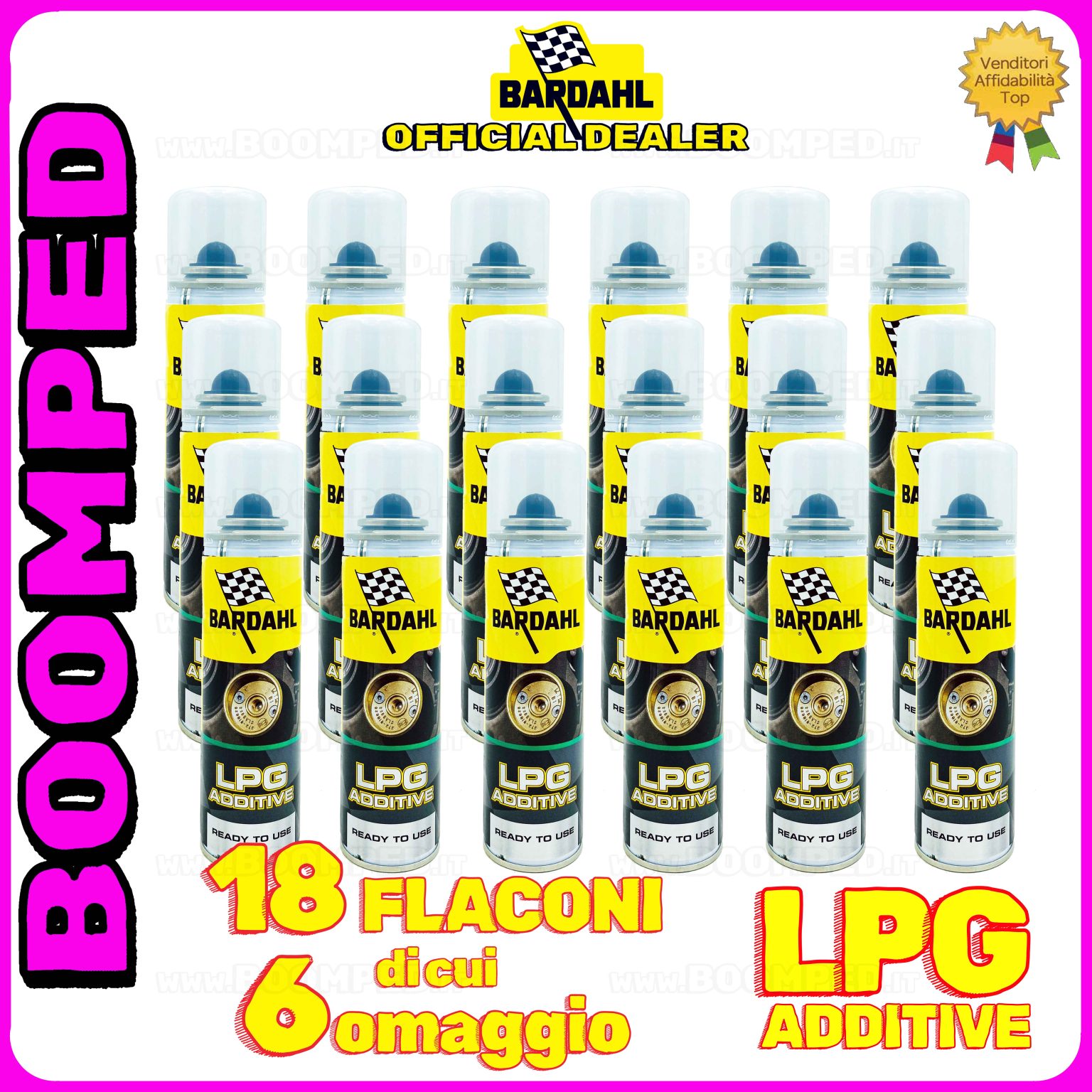 18 flaconi 150ml BARDAHL LPG ADDITIVE additivo pulizia motore auto GPL benzina 18BD49