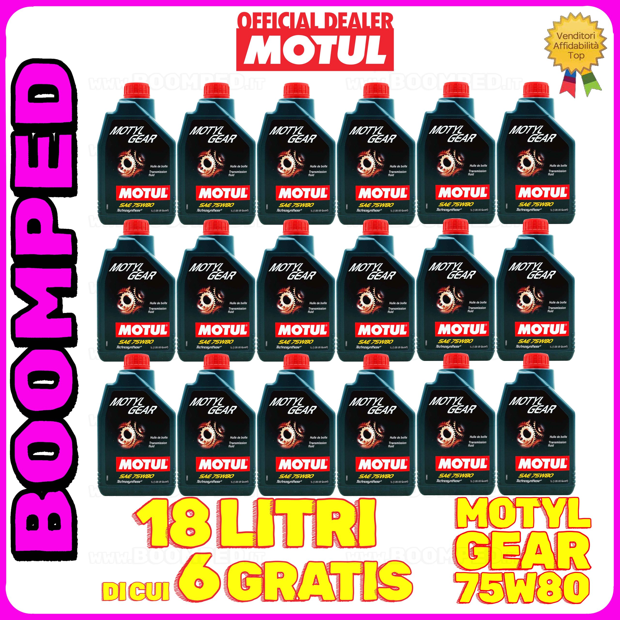 18 litri MOTUL MOTYLGEAR 75W-80 olio lubrificante trasmissione cambio GL-4 GL-5 MIL-L 2105 D 18MO75