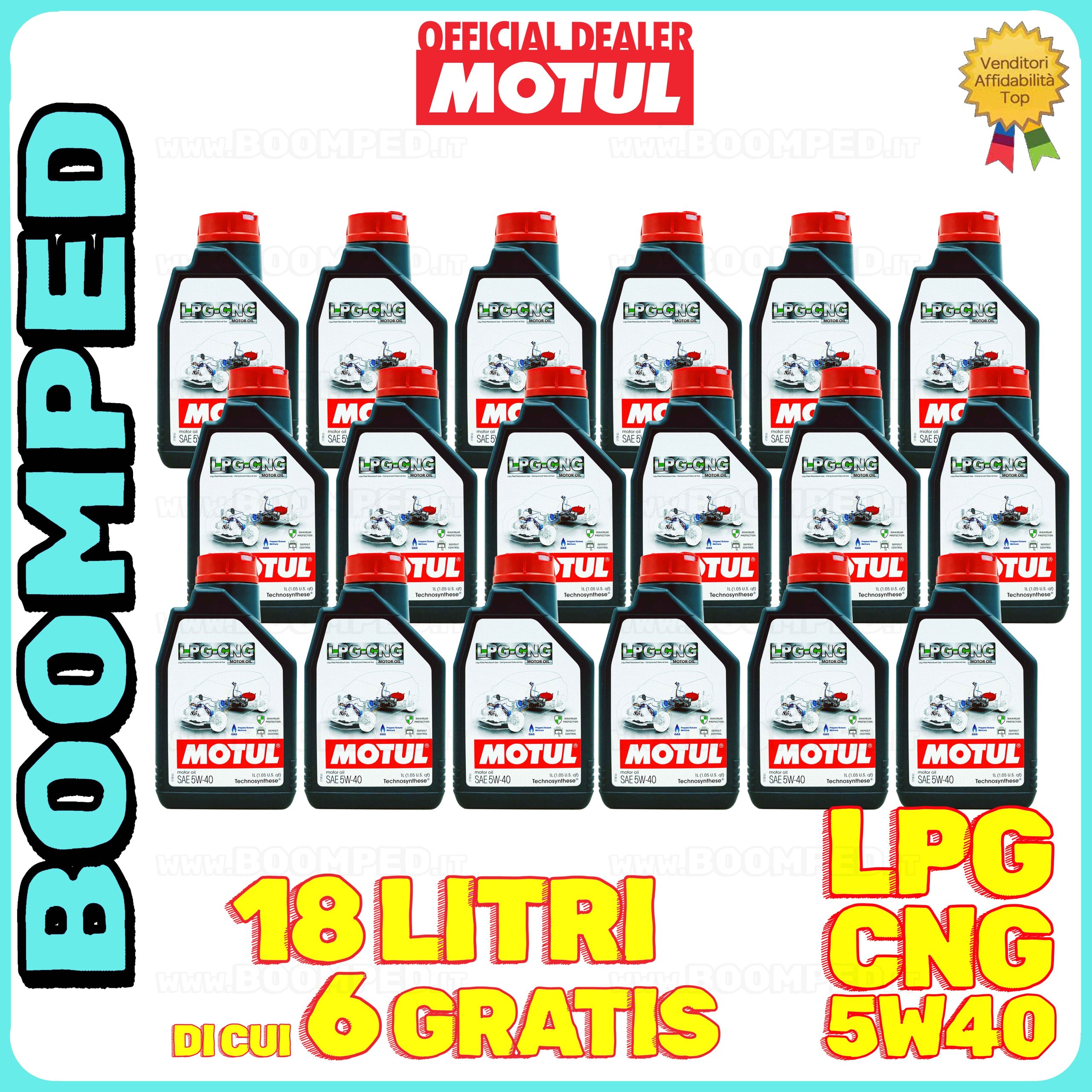 18 litri MOTUL LPG-CNG 5W-40 olio motore auto GPL METANO BI-FUEL 18MO77
