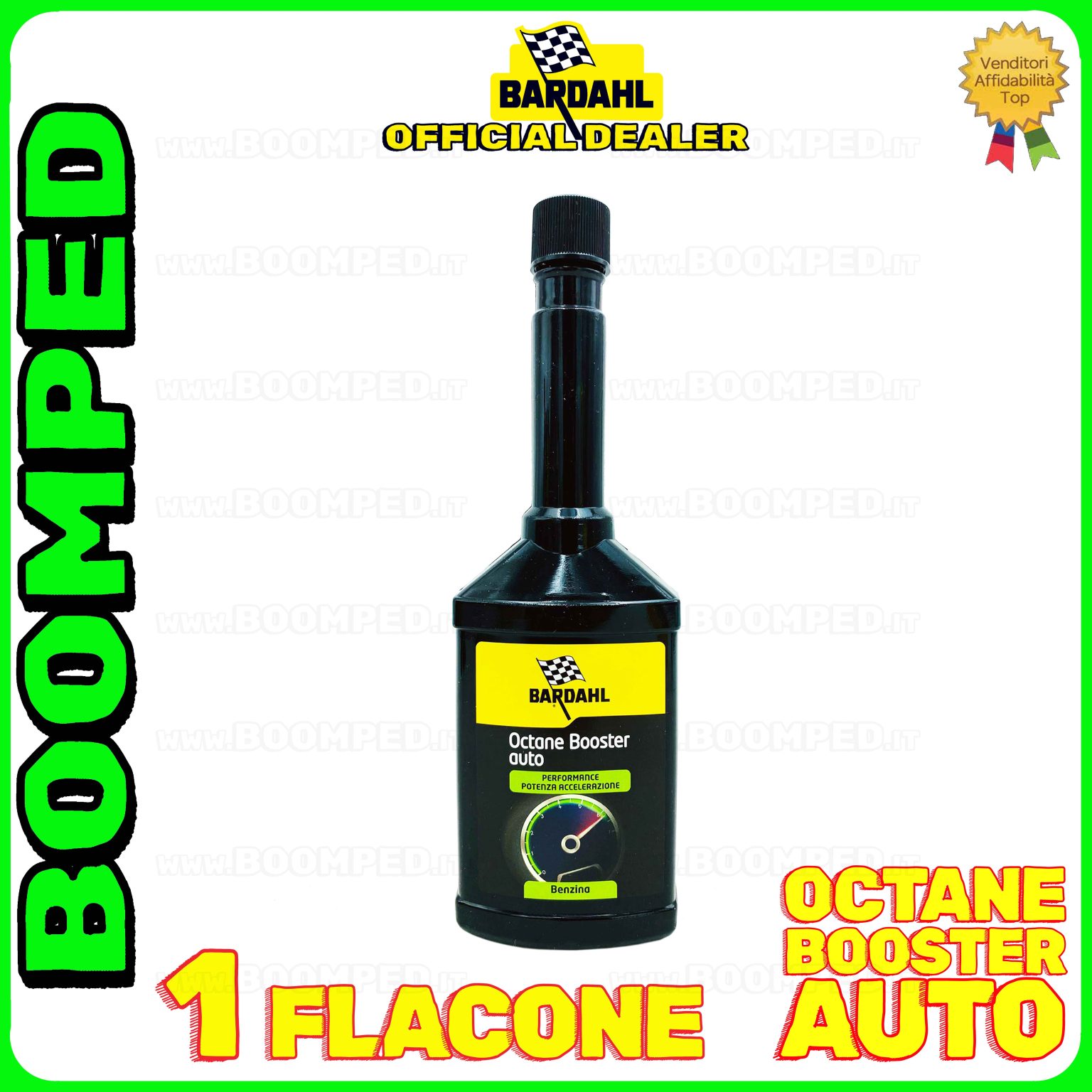 1 flacone 250ml BARDAHL OCTANE BOOSTER AUTO additivo elevatore ottani auto benzina BD46