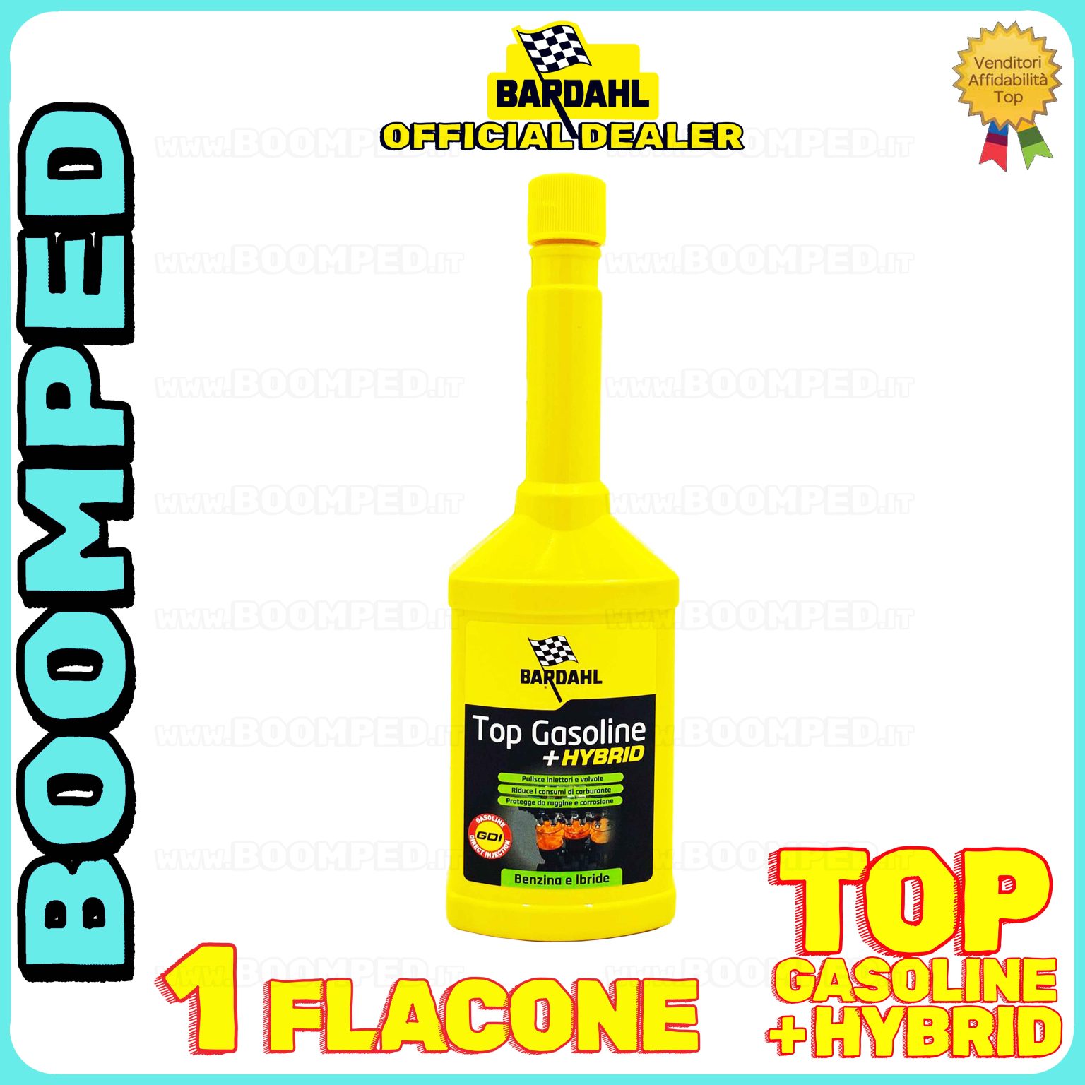 1 flacone 250ml BARDAHL TOP GASOLINE HYBRID additivo pulizia motore auto benzina ibride BD47