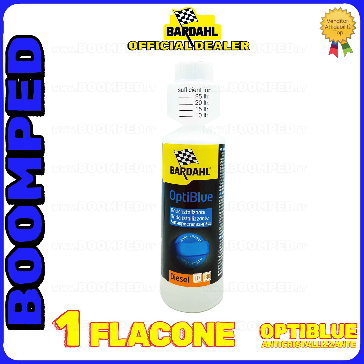 1 flacone 250ml BARDAHL OPTIBLUE additivo anticristallizzante ADBLUE auto diesel BD50