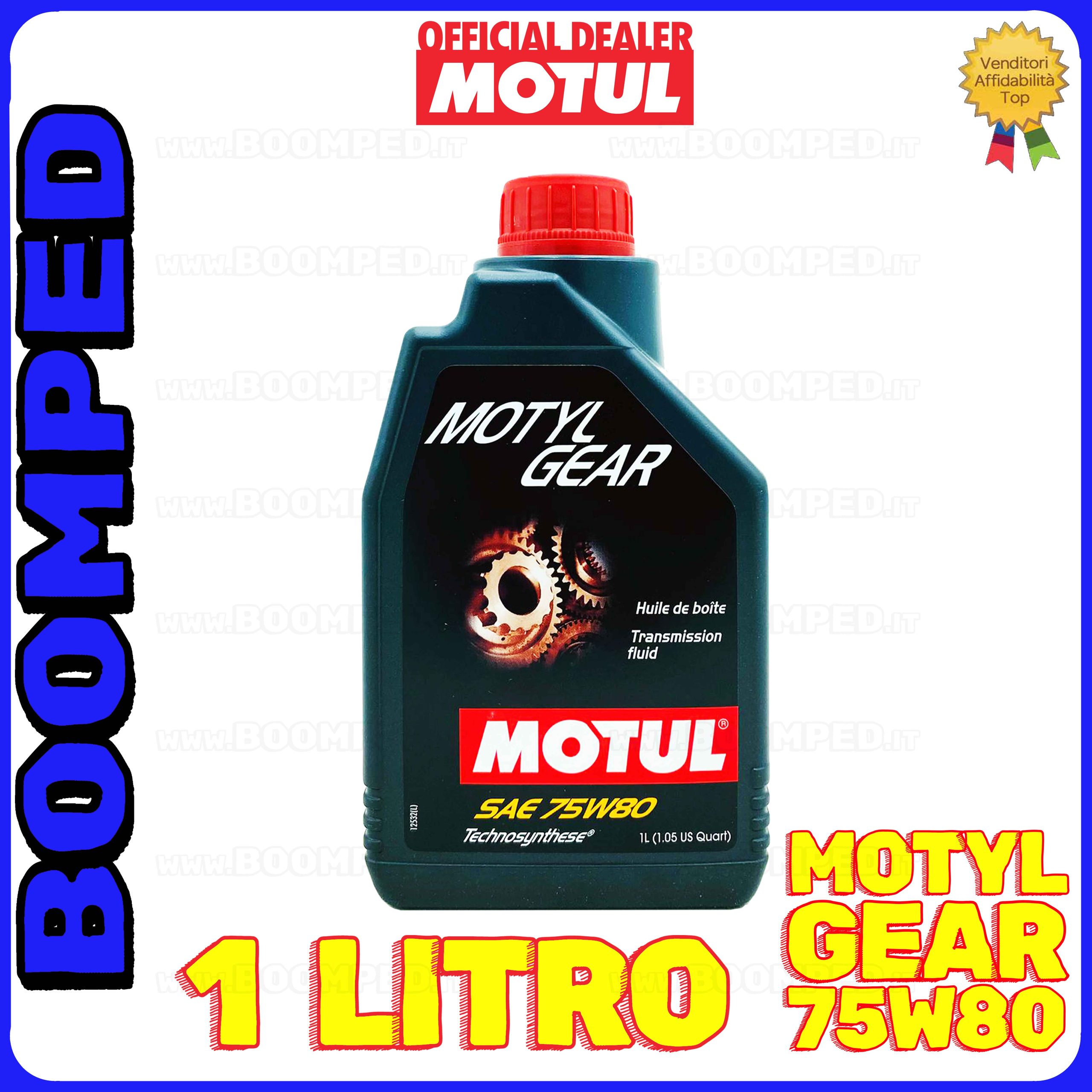 1 litro MOTUL MOTYLGEAR 75W-80 olio lubrificante trasmissione cambio GL-4 GL-5 MIL-L 2105 D MO75