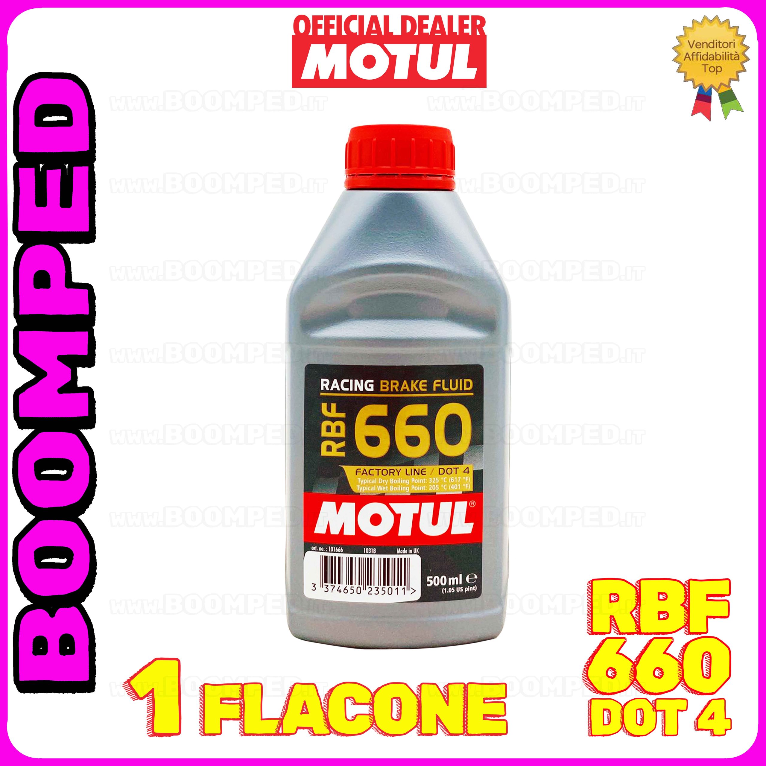 1 flacone 500ml MOTUL RBF 660 FACTORY LINE olio freni frizione competizione DOT 4 auto moto MO78