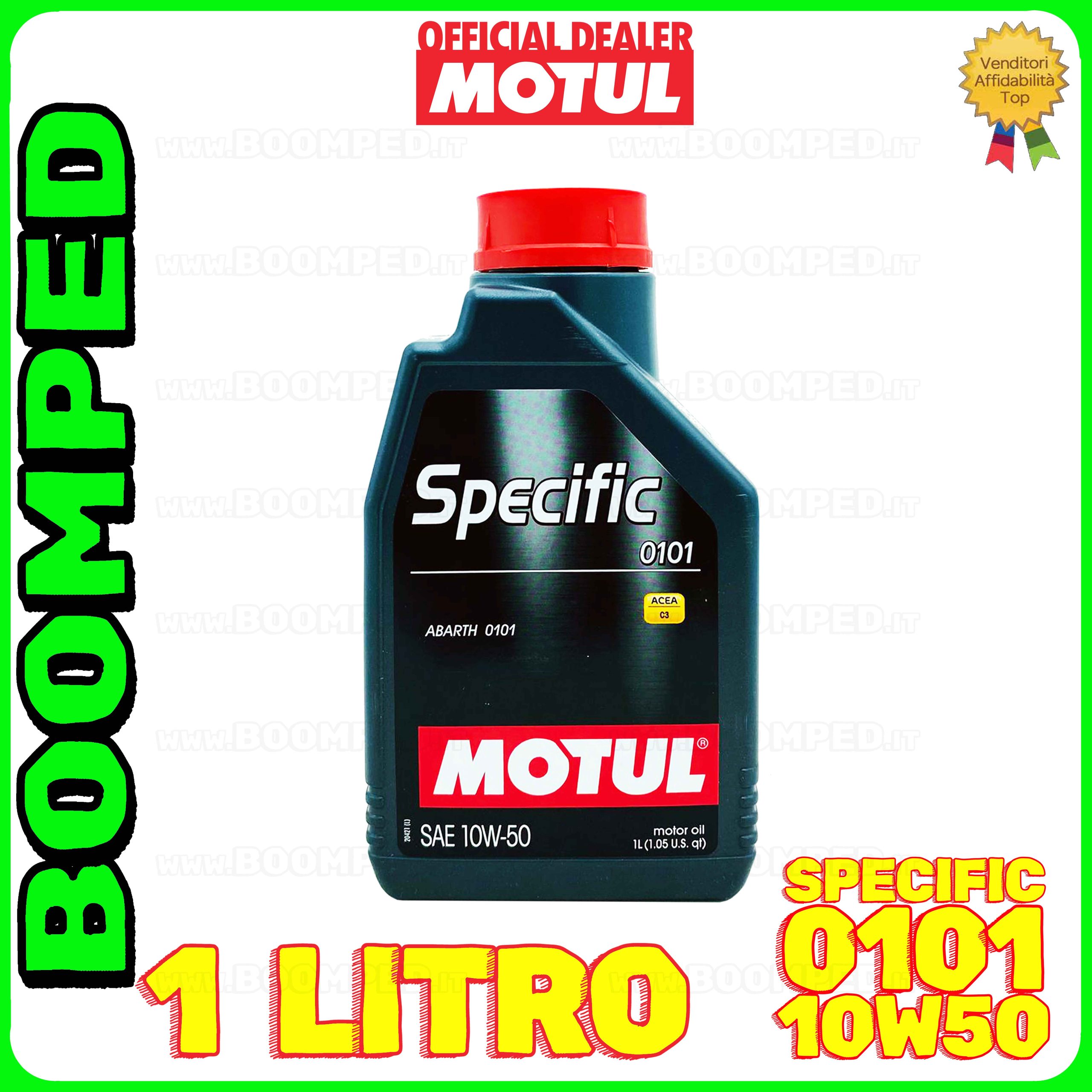1 litro MOTUL SPECIFIC 0101 10W-50 olio motore auto ABARTH C3 SN (flacone 1 LT) MO79