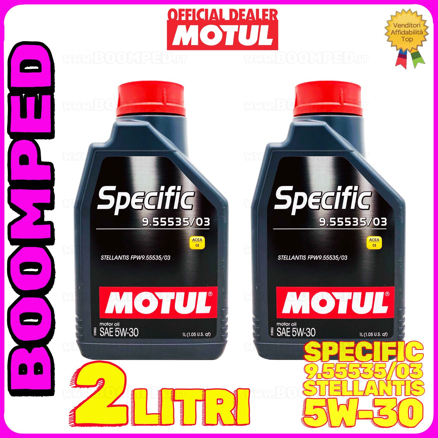2 litri MOTUL SPECIFIC 9.55535/03 5W-30 olio motore auto STELLANTIS 02MO59