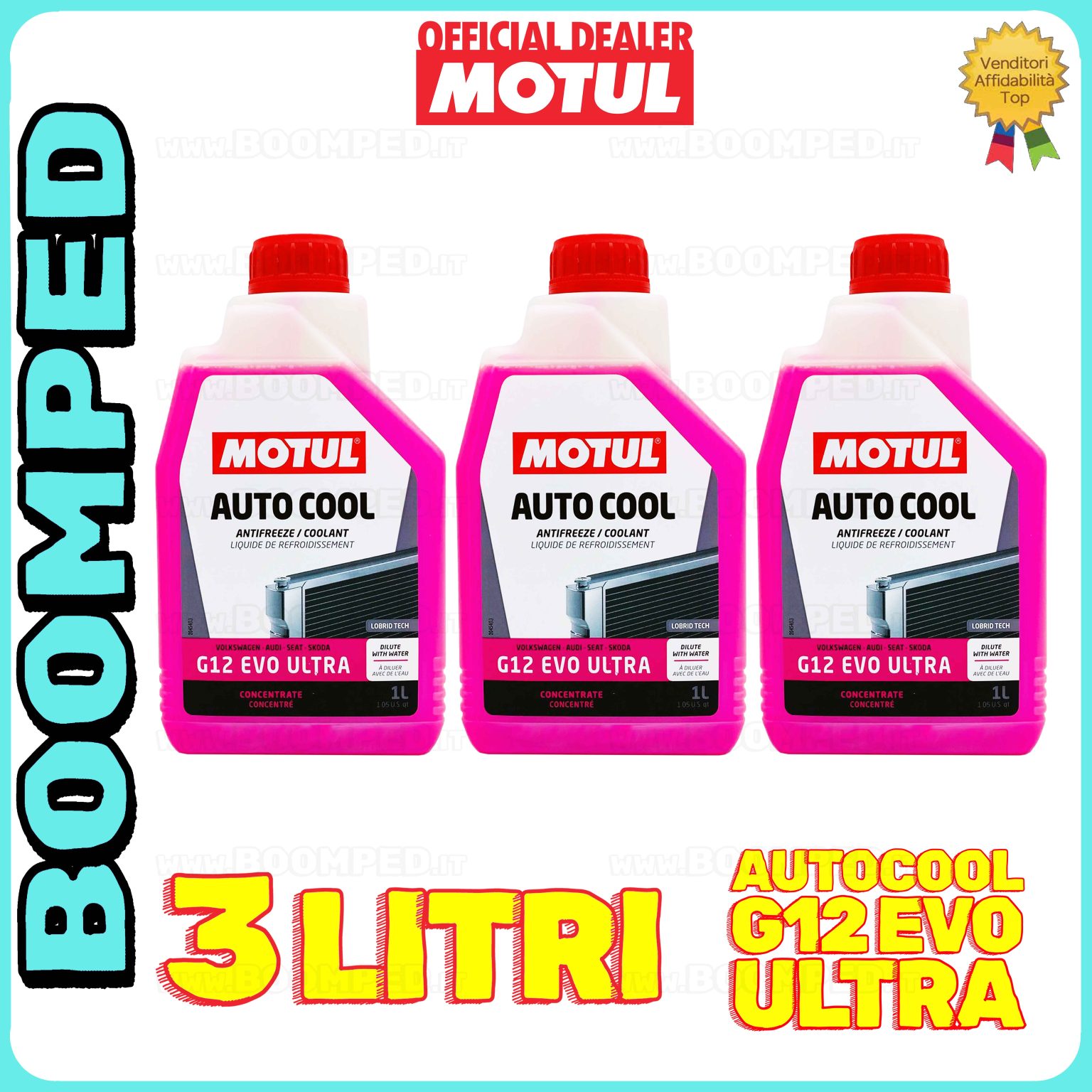 3 litri MOTUL AUTO COOL G12 EVO ULTRA liquido radiatore auto VW concentrato 03FL07