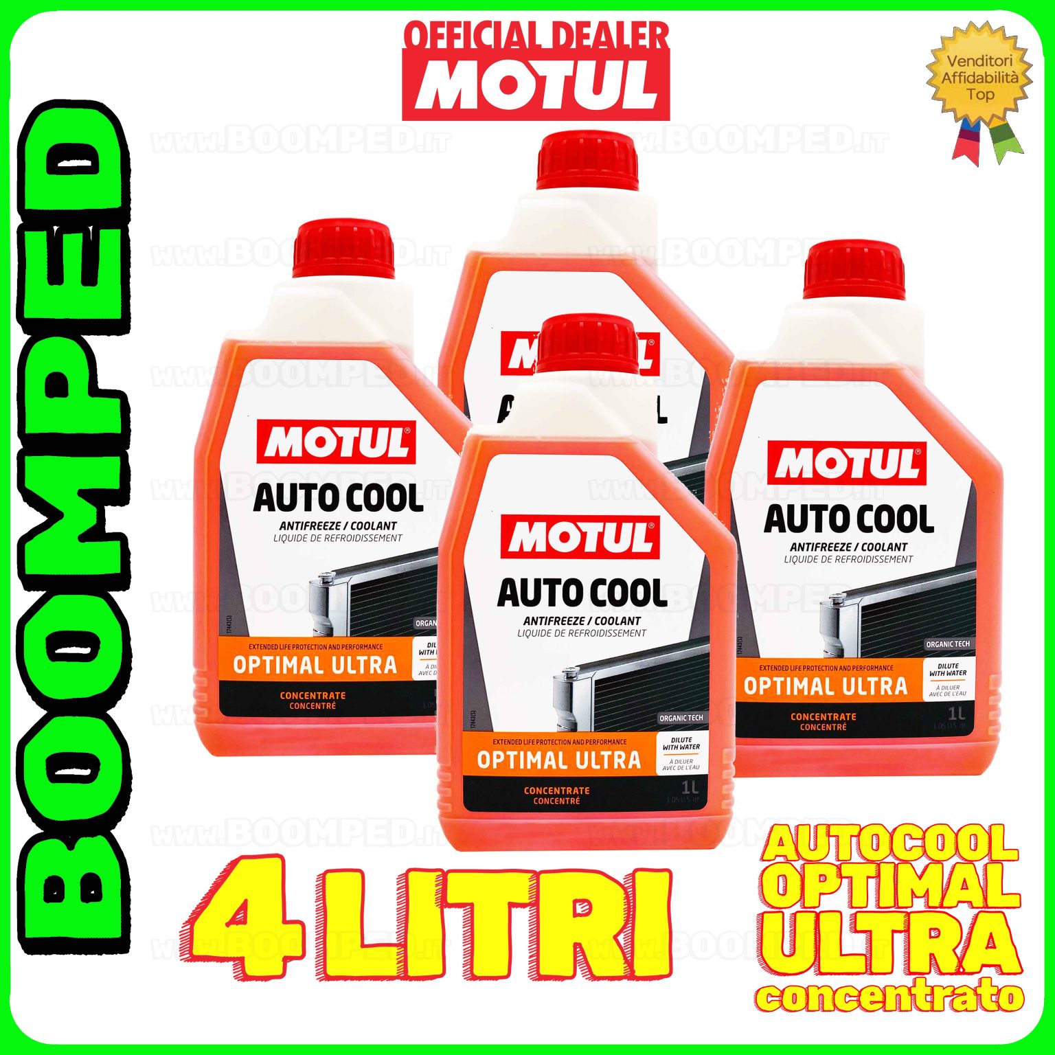 4 litri MOTUL AUTO COOL OPTIMAL ULTRA liquido refrigreante radiatore concentrato 04FL08
