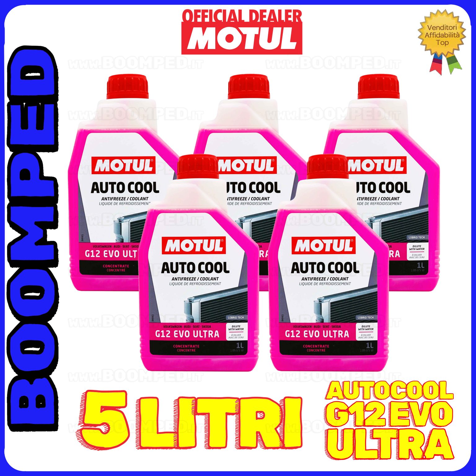 5 litri MOTUL AUTO COOL G12 EVO ULTRA liquido radiatore auto VW concentrato 05FL07