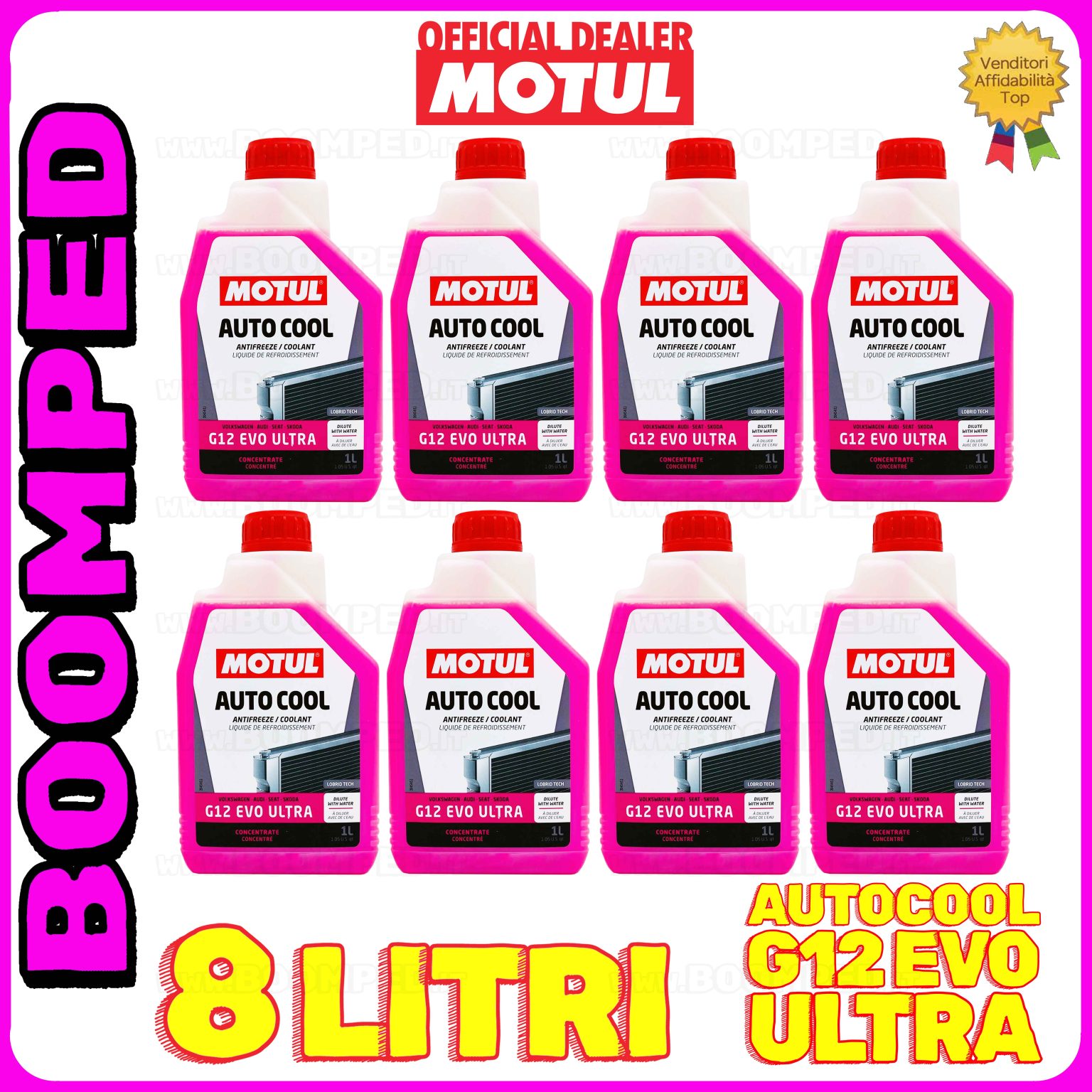 8 litri MOTUL AUTO COOL G12 EVO ULTRA liquido radiatore auto VW concentrato 08FL07
