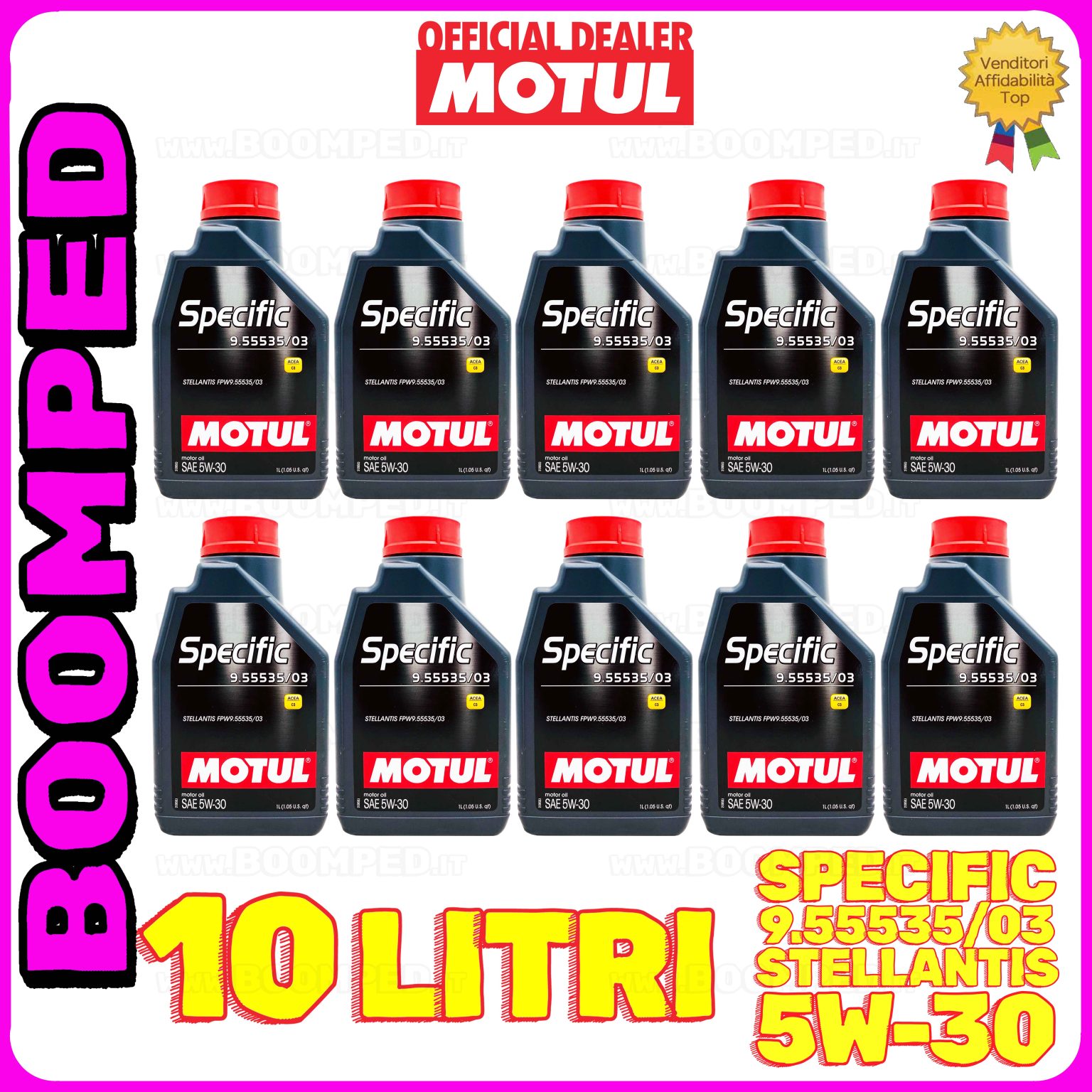 10 litri MOTUL SPECIFIC 9.55535/03 5W-30 olio motore auto STELLANTIS 10MO59