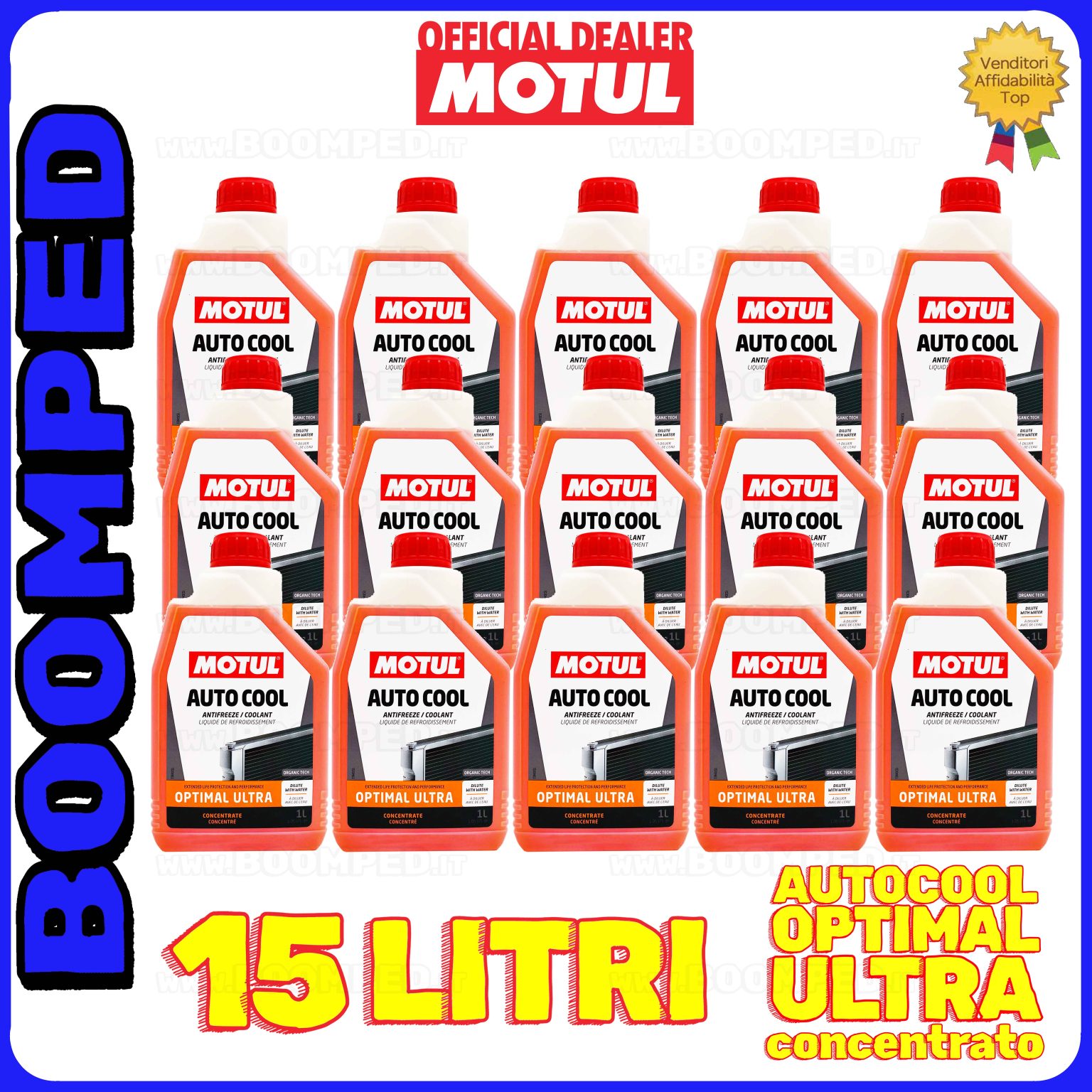 15 litri MOTUL AUTO COOL OPTIMAL ULTRA liquido refrigreante radiatore concentrato 15FL08