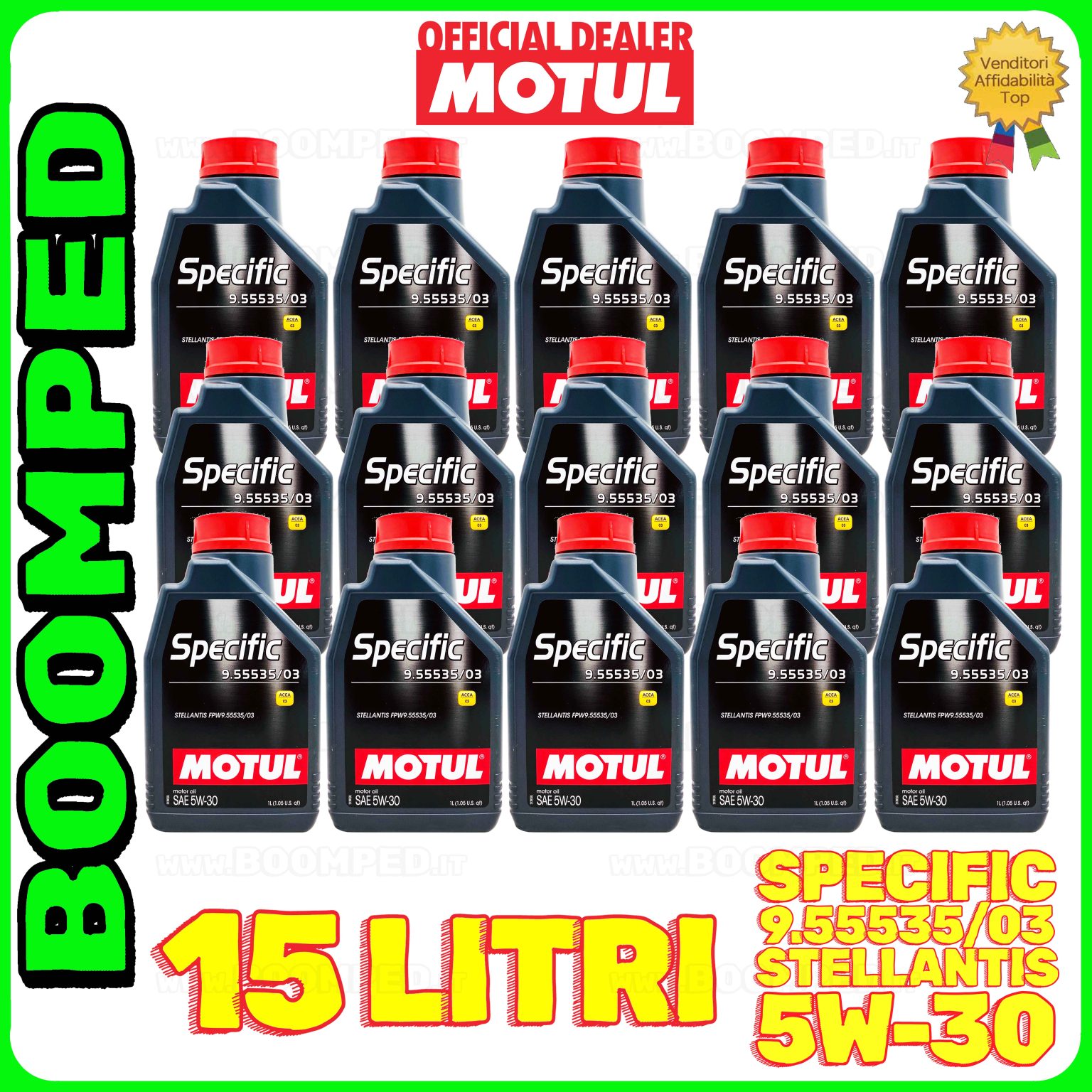 15 litri MOTUL SPECIFIC 9.55535/03 5W-30 olio motore auto STELLANTIS 15MO59