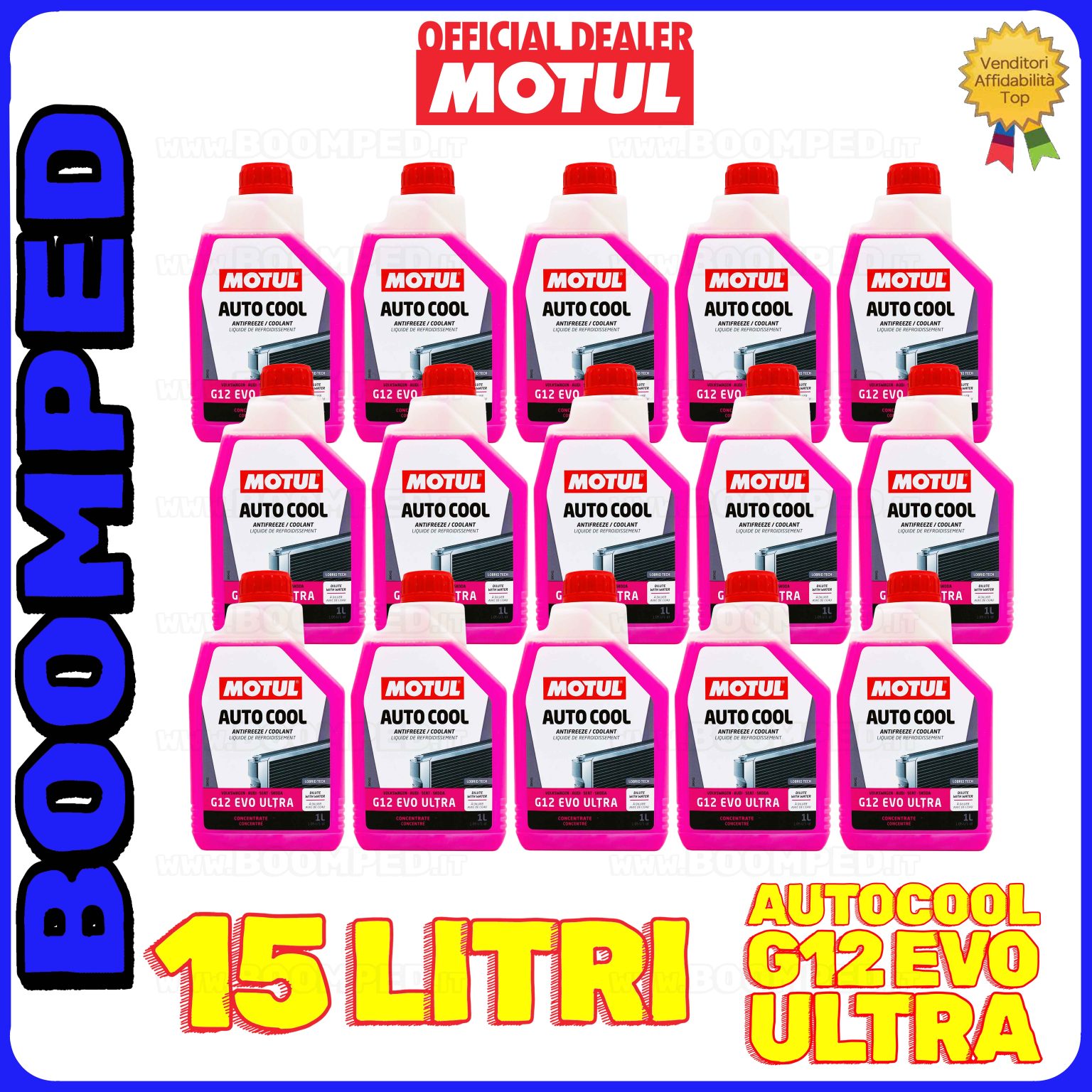 15 litri MOTUL AUTO COOL G12 EVO ULTRA liquido radiatore auto VW concentrato 15FL07