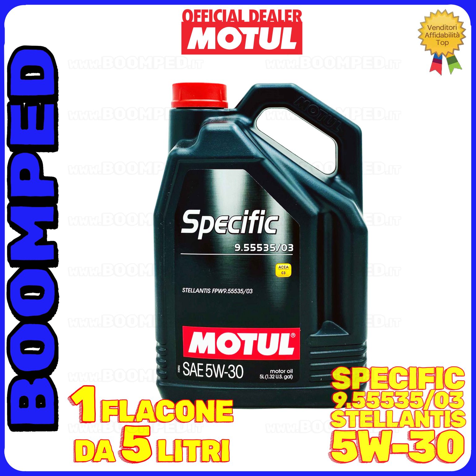 5 litri (1 TANICA) MOTUL SPECIFIC 9.55535/03 5W-30 olio motore auto STELLANTIS MO58