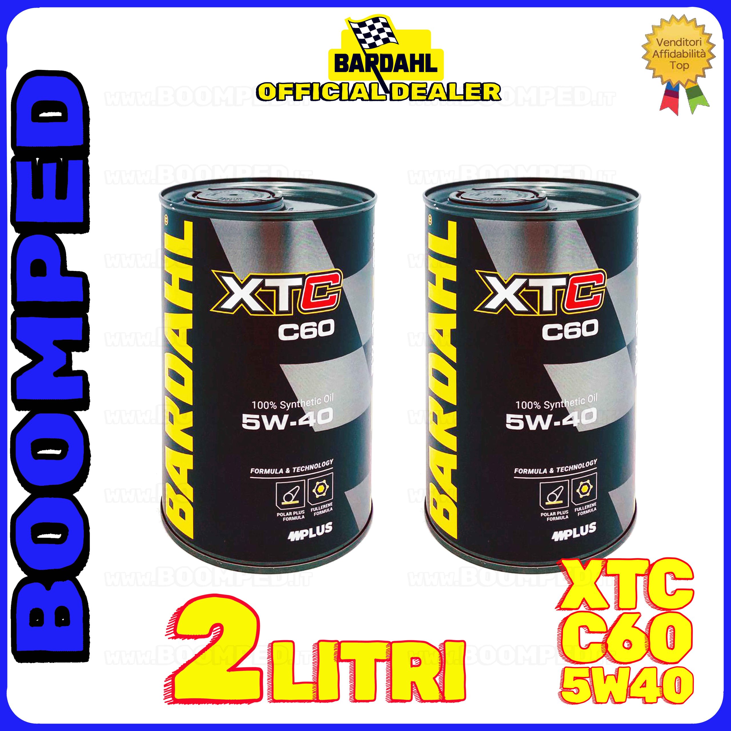 2 litri BARDAHL XTC C60 5W-40 OLIO MOTORE SINTETICO USO SPORTIVO 02BD62