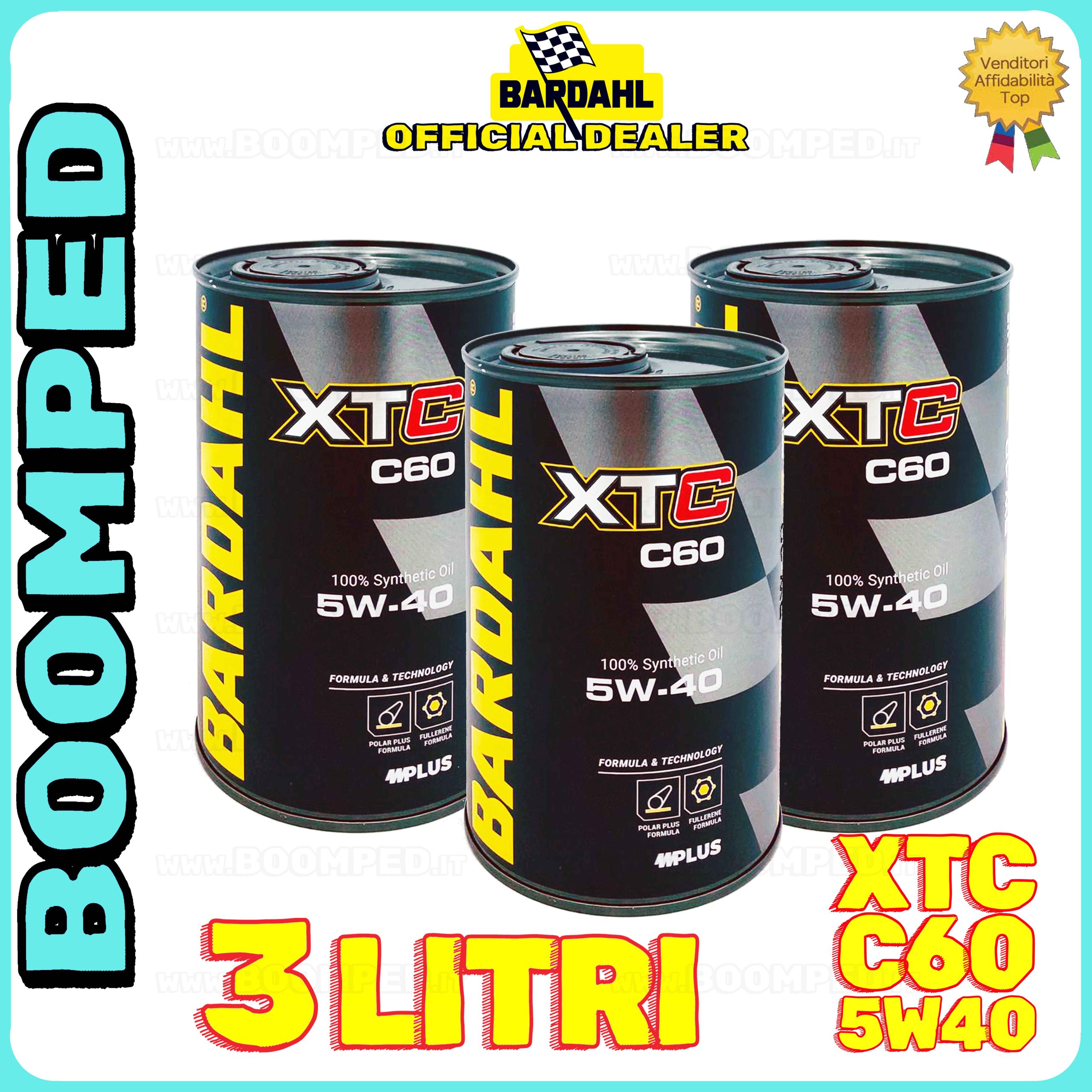 3 litri BARDAHL XTC C60 5W-40 OLIO MOTORE SINTETICO USO SPORTIVO 03BD62