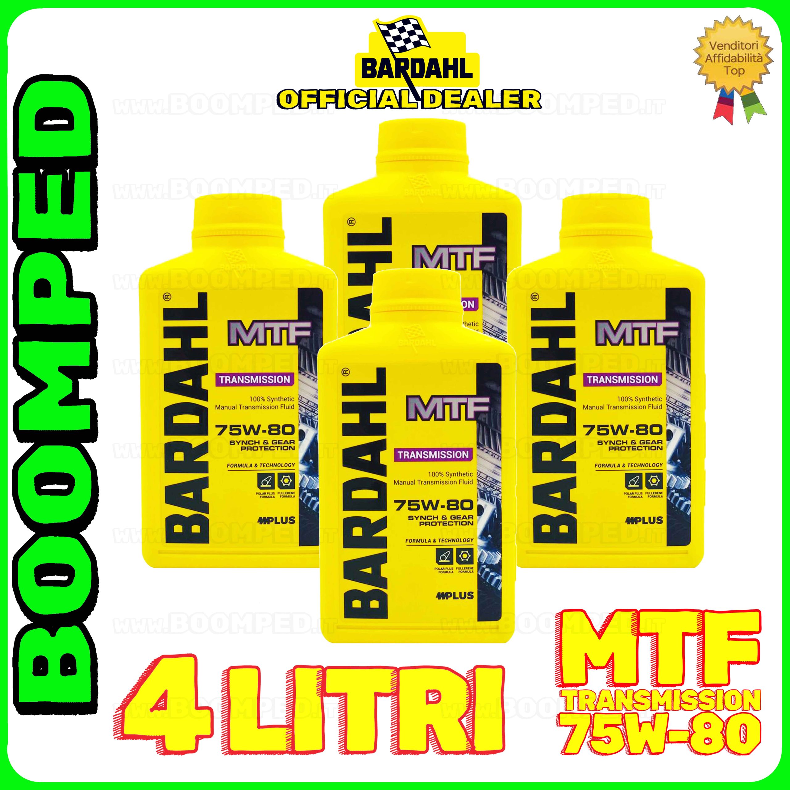 4 litri BARDAHL MTF TRASMISSION 75W-80 olio cambio manuale SINTETICO 04BD71