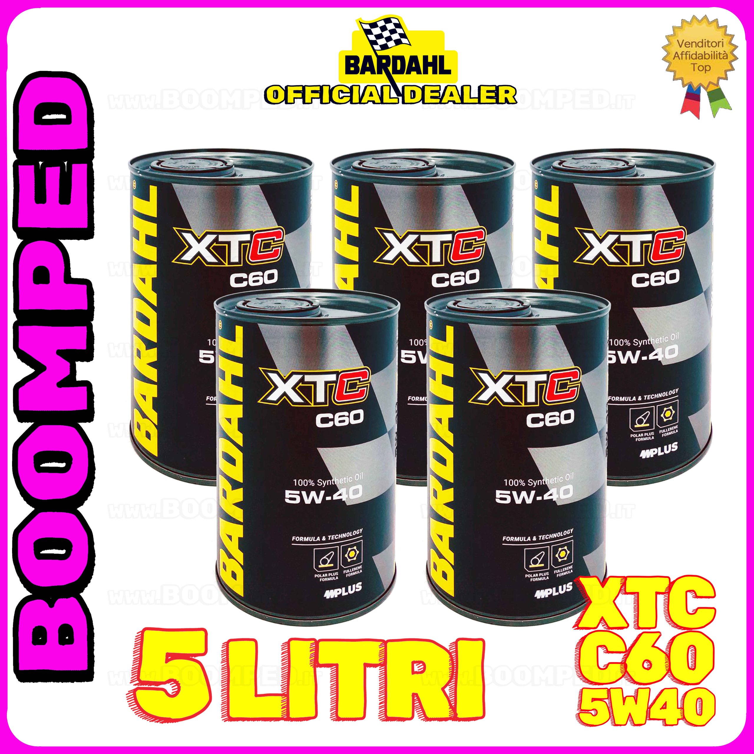 5 litri BARDAHL XTC C60 5W-40 OLIO MOTORE SINTETICO USO SPORTIVO 05BD62