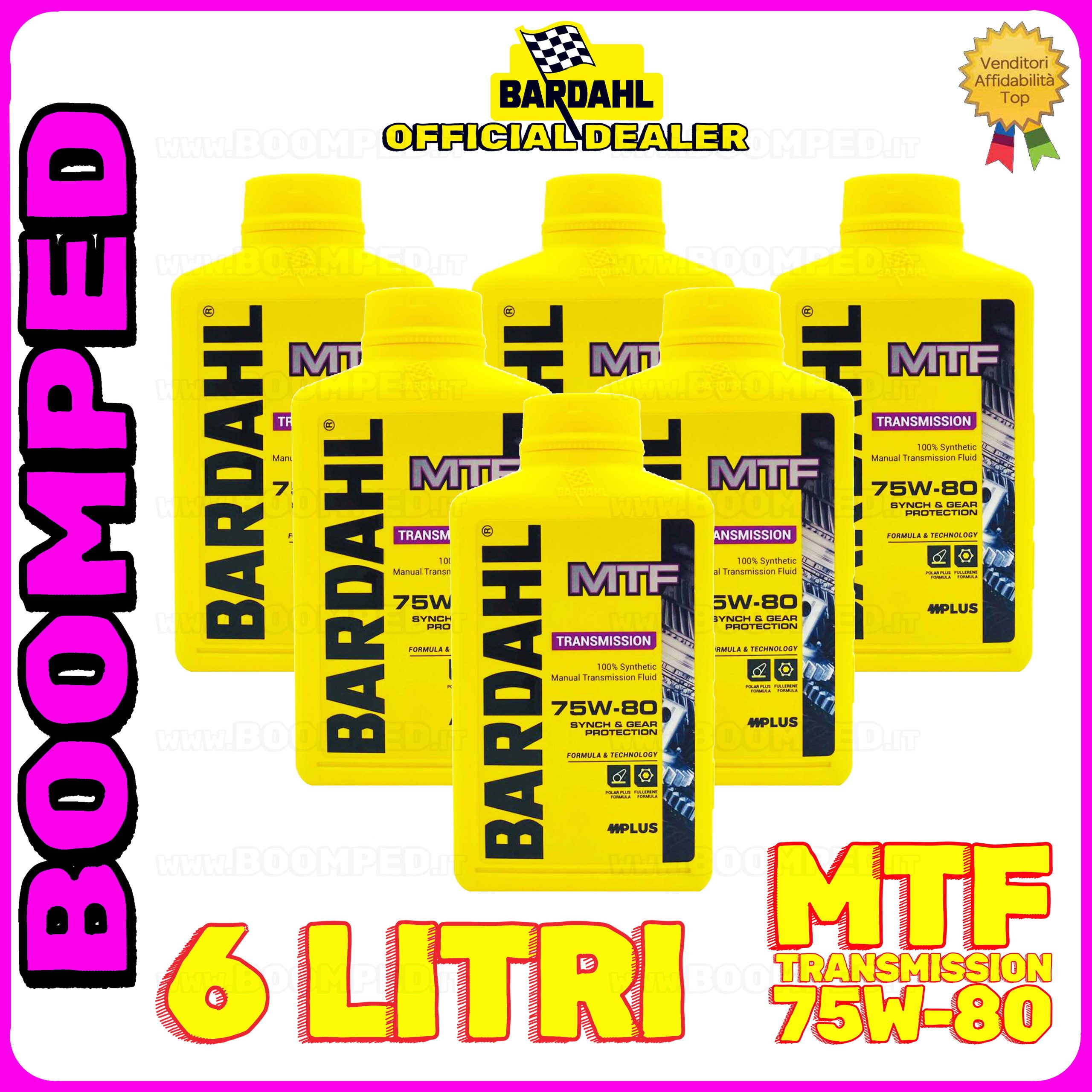6 litri BARDAHL MTF TRASMISSION 75W-80 olio cambio manuale SINTETICO 06BD71