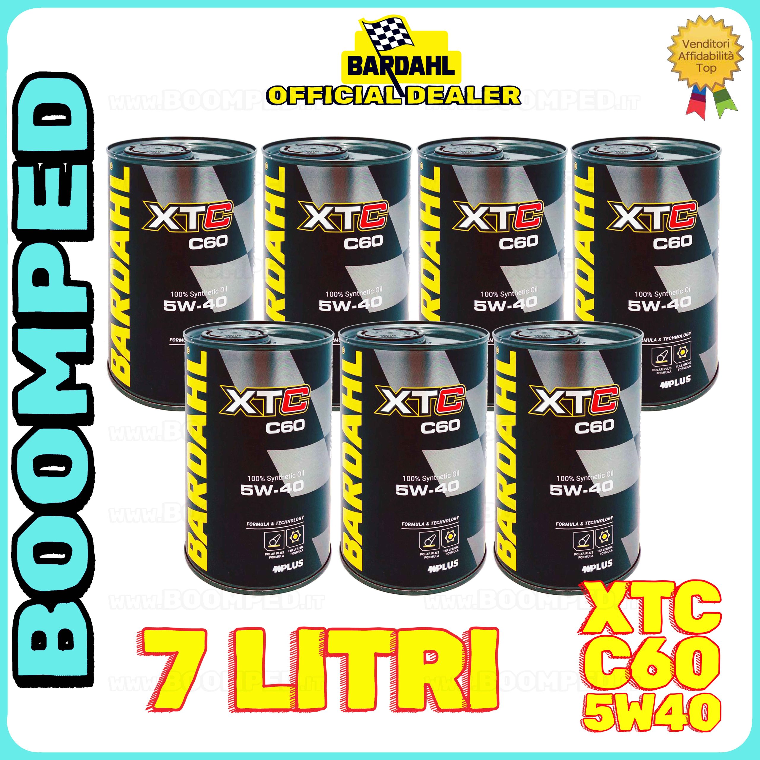 7 litri BARDAHL XTC C60 5W-40 OLIO MOTORE SINTETICO USO SPORTIVO 07BD62
