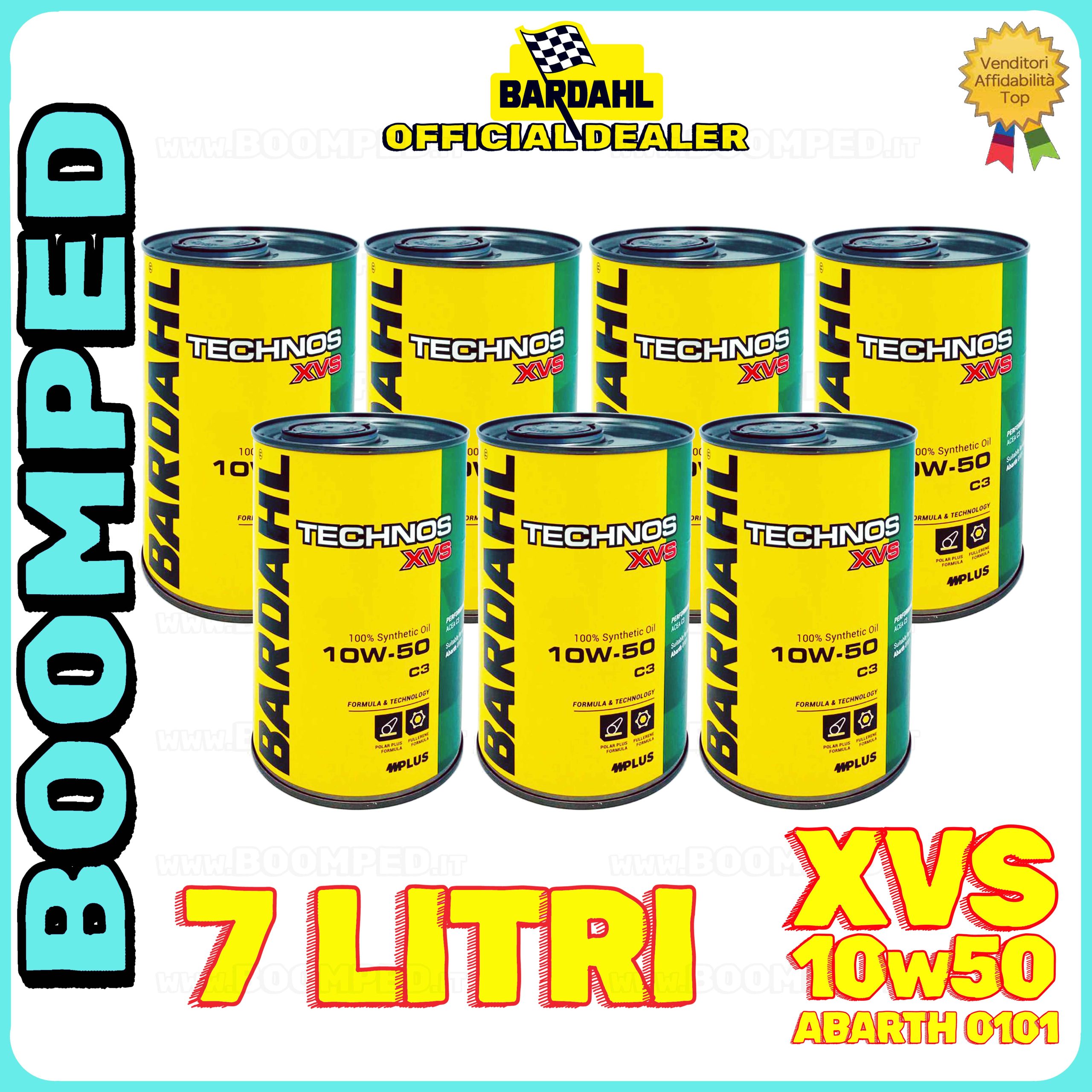 7 litri BARDAHL TECHNOS XVS 10W-50 ABARTH 0101 ABARTH 0101 OLIO MOTORE AUTO SINTETICO C3 07BD69