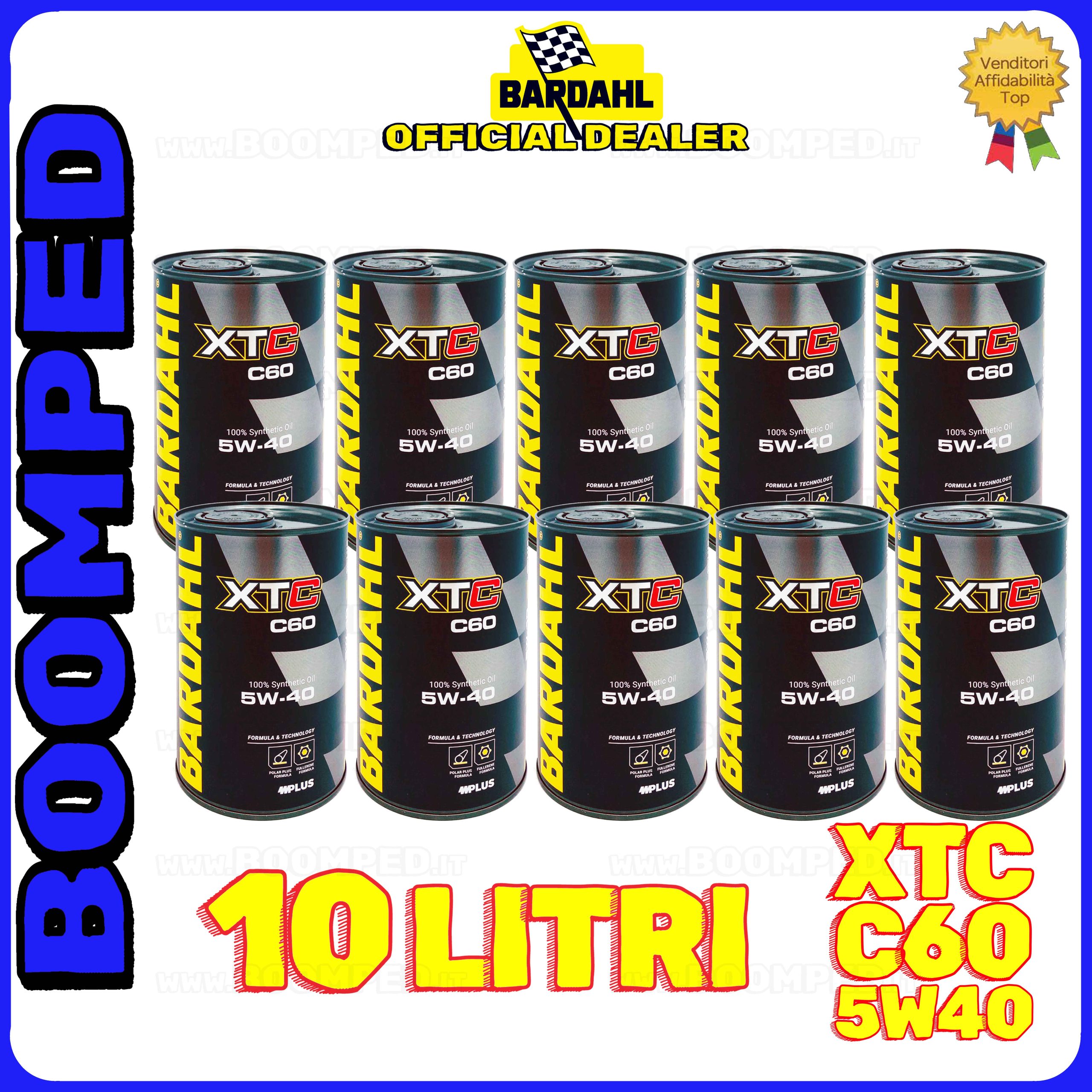 10 litri BARDAHL XTC C60 5W-40 OLIO MOTORE SINTETICO USO SPORTIVO 10BD62