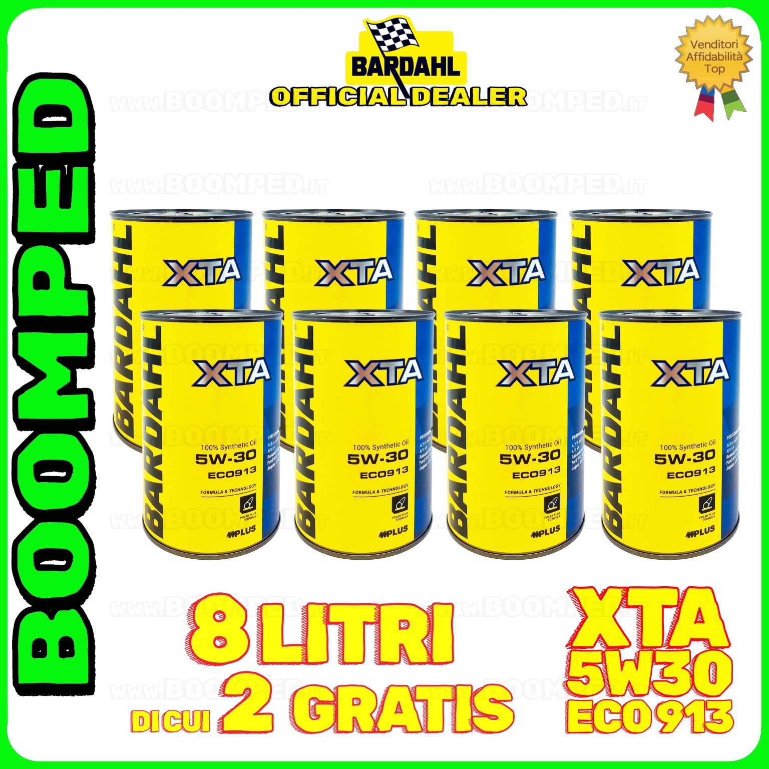 8 litri BARDAHL XTA ECO913 5W-30 OLIO MOTORE AUTO SINTETICO A5 B5 SP (latta 1 LT) 08BD35